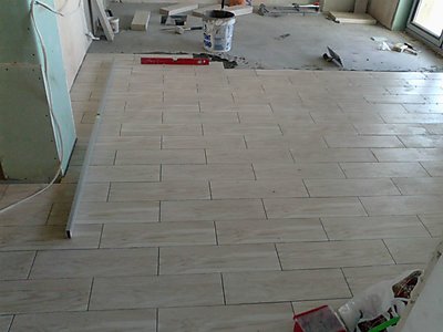 Добавляем ряды из плитки к уложенному массиву